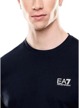 Maglietta Emporio Armani EA7 Core Identity navy per uomo