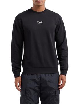 Felpa Emporio Armani EA7 Core Identity nera per uomo