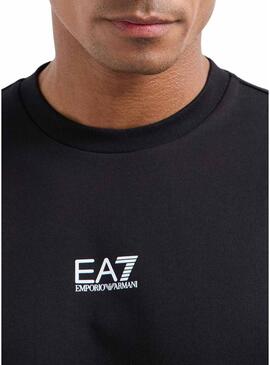 Felpa Emporio Armani EA7 Core Identity nera per uomo