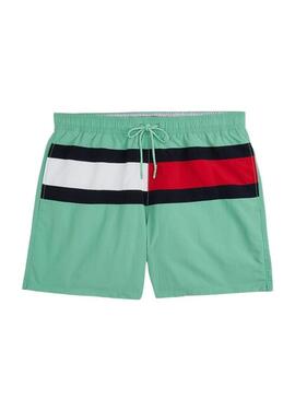 Costume da bagno Tommy Hilfiger Drawstring verde per uomo