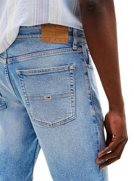 Bermudas Tommy Jeans Scanton in denim chiaro per uomo