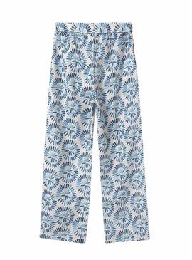 Pantaloni lunghi stampati blu Mayoral per ragazza