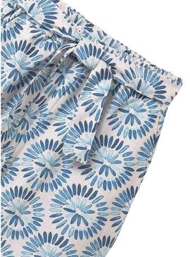 Pantaloni lunghi stampati blu Mayoral per ragazza