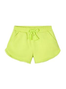 Short Mayoral  sportivo di base giallo per ragazza.
