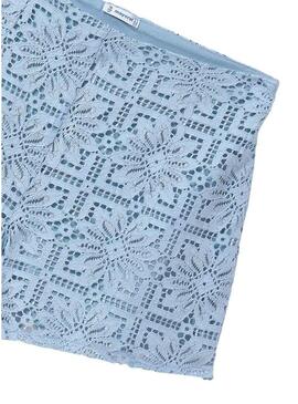 Short Mayoral in pizzo blu per ragazza
