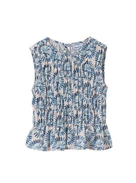 Top Mayoral stampato blu per bambina