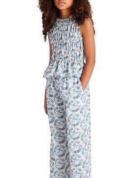 Top Mayoral stampato blu per bambina