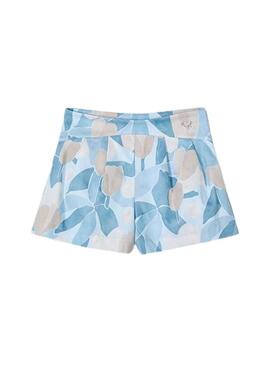 Gonna pantaloni Mayoral stampata blu per bambina
