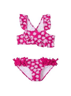 Bikini Mayoral stampato con volant rosa per bambina