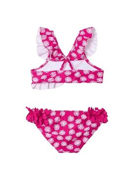 Bikini Mayoral stampato con volant rosa per bambina
