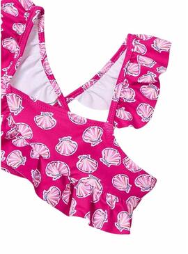 Bikini Mayoral stampato con volant rosa per bambina