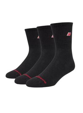 Calze New Balance logo nero per bambini.