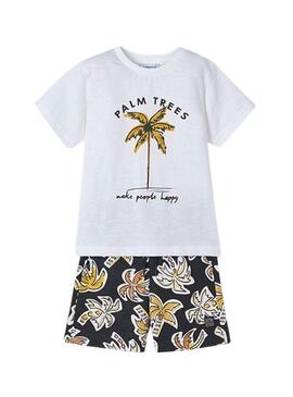 Set Mayoral bermuda e maglietta con palme per bambino