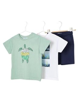 Set Mayoral 3 pezzi tartaruga verde per bambino