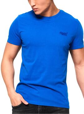 T-Shirt Superdry Basic Lite Blu elettrico Uomo 