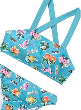 Bikini Mayoral  stampato turchese per bambina