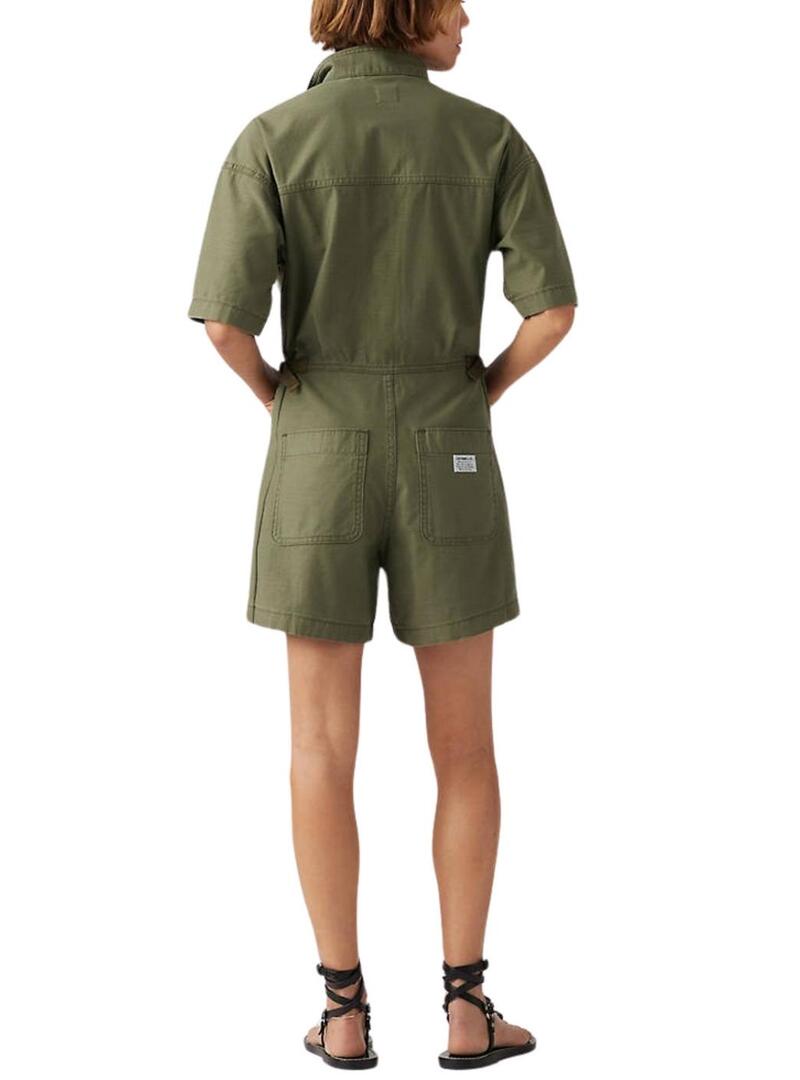    Jumpsuit Levis  corta verde per donna