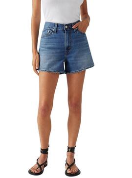 Shorts di jeans Levis anni '80 Mom blu per donna