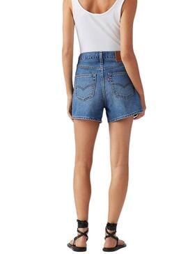 Shorts di jeans Levis anni '80 Mom blu per donna