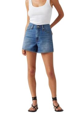 Shorts di jeans Levis anni '80 Mom blu per donna