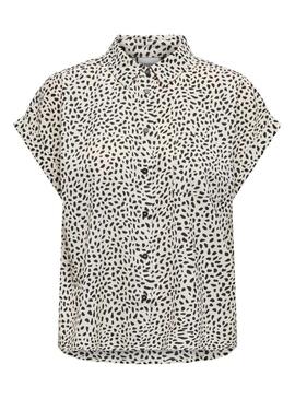 Camicia Only Hannover stampata bianca e nera per donna