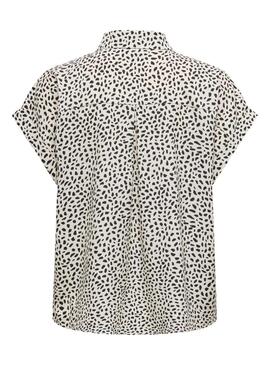 Camicia Only Hannover stampata bianca e nera per donna