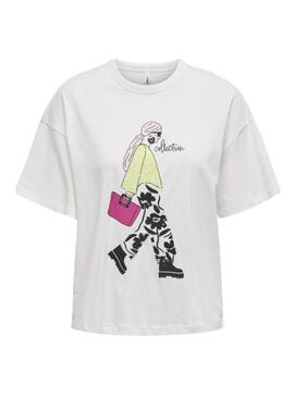 Maglietta Only stampata  Tenna per donna