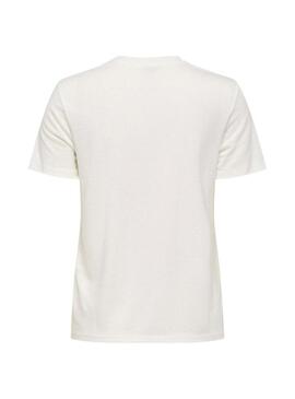   T-shirt Only bianca Charlotte per donna