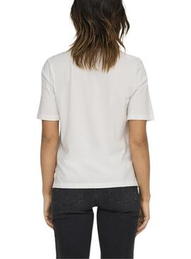 Maglietta Only Rolling Stones American Tour bianca per donna