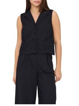 Camicia Only Roxanne Resort nera per donna