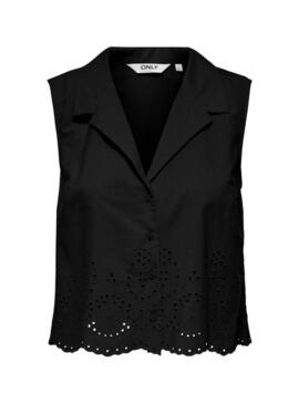 Camicia Only Roxanne Resort nera per donna
