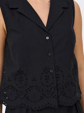 Camicia Only Roxanne Resort nera per donna