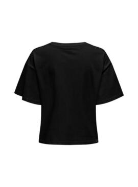 Maglietta Only con tasca terza e borchie nere per donna.