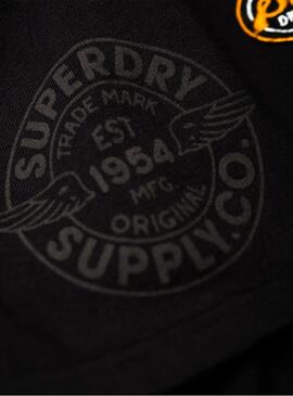 T-Shirt Superdry Premium Work Black Uomo