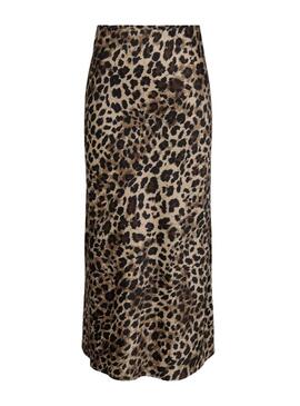 Gonna Only Chigo in raso stampa leopardo per donna.