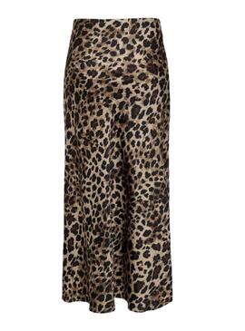 Gonna Only Chigo in raso stampa leopardo per donna.