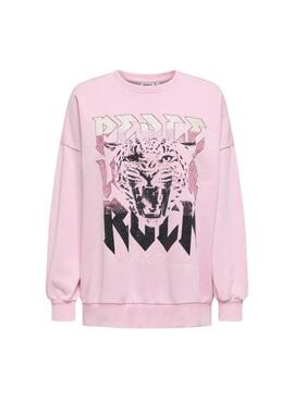 Felpa Only Lucinda Oversize rosa per donna