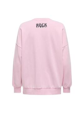 Felpa Only Lucinda Oversize rosa per donna