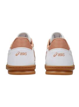 Sneakers Asics Skyhand OG bianche e rosa per donna.