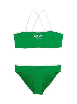 Bikini  Tommy Hilfiger Bralette verde per bambina.