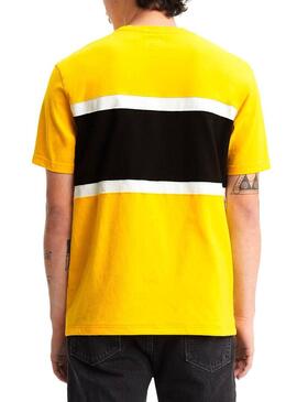 T-Shirt Levis Colorblock Giallo Uomo