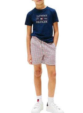 Maglietta Tommy Hilfiger Flag blu per bambino