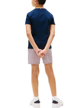 Maglietta Tommy Hilfiger Flag blu per bambino