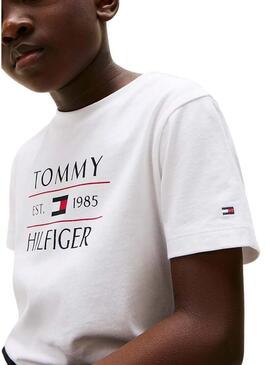 Maglietta bianca Tommy Hilfiger per bambino
