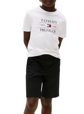 Maglietta bianca Tommy Hilfiger per bambino