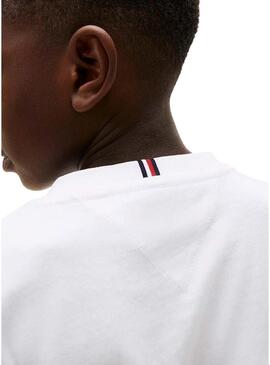 Maglietta bianca Tommy Hilfiger per bambino