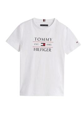 Maglietta bianca Tommy Hilfiger per bambino