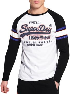 T-Shirt Superdry Premium Goods Bianco Uomo