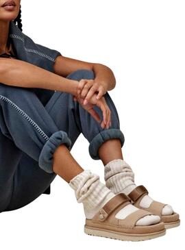 Sandali UGG Goldenstar beige per donna