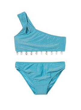 Bikini Mayoral conchiglie turchese per bambina